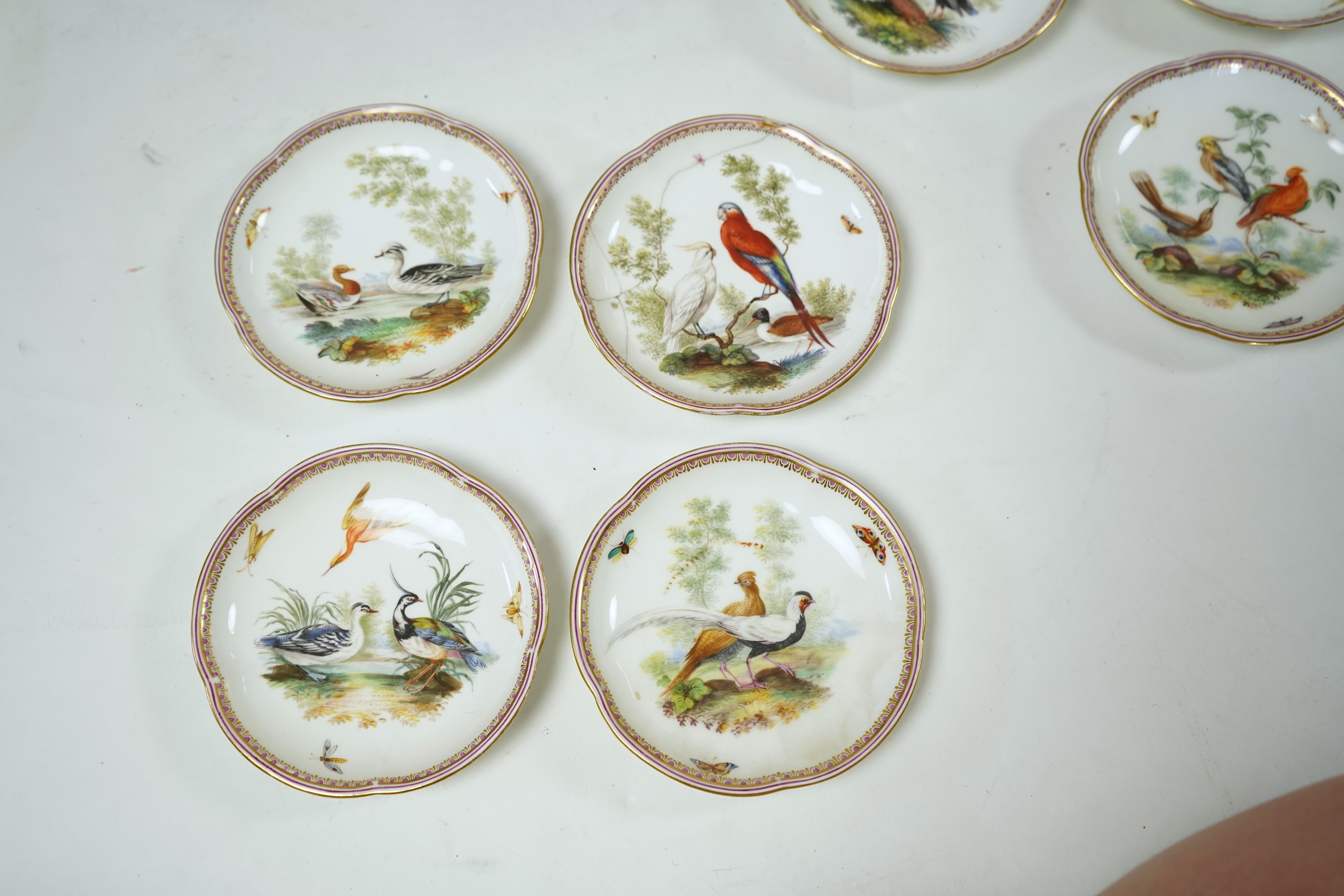 A Coalbrookdale ‘hundred bird’ tea set, mid 19th century, attributed to John Randall